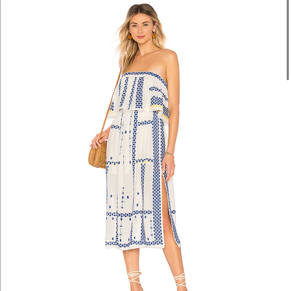 Free People Wild Romance Embroidered midi dress M